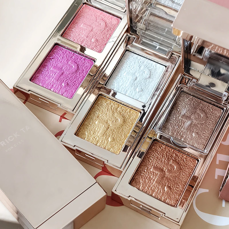 Patrick 2 in 1 Cream Powder Blush Palette Dual Cheek Blush Duo 6-color Eye Shadow Earth Tone Natural Brightening TA Cosmetics