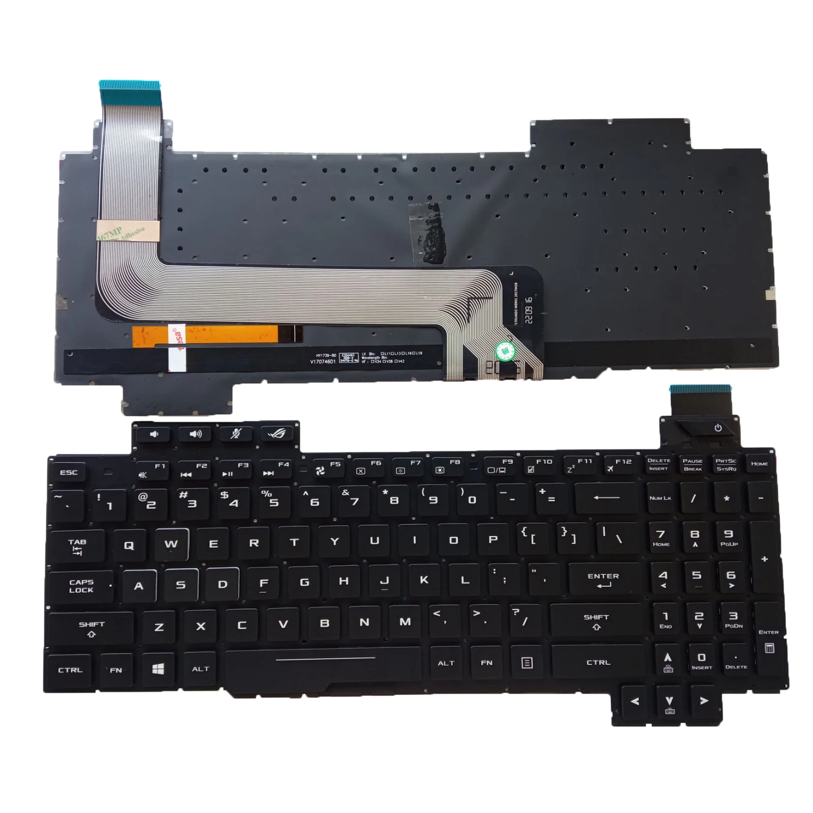 

US Laptop Keyboard for ASUS ROG Strix GL503 GL503VD GL503VS GL503VM GL703GM GL703GE GL703GS no pointer with backlight