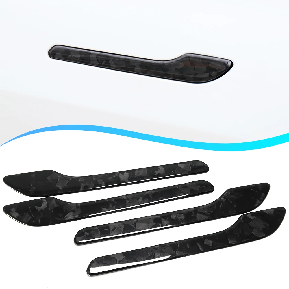 

Forged Carbon Fiber For Model3 Exterior Accessories For Tesla Model 3 Model Y 2017-2022 Outside Door Handle Cover Sticker Trim