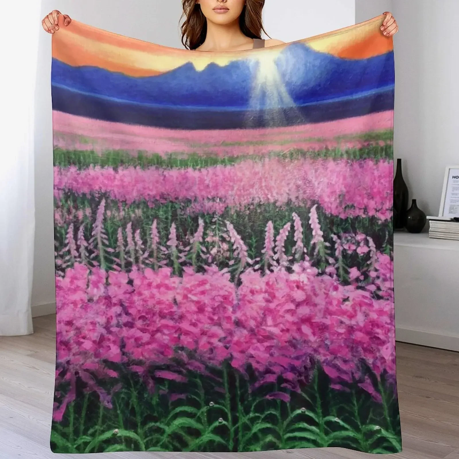 

Fireweed Throw Blanket For Sofa Thin Quilt Shaggy Single Blankets