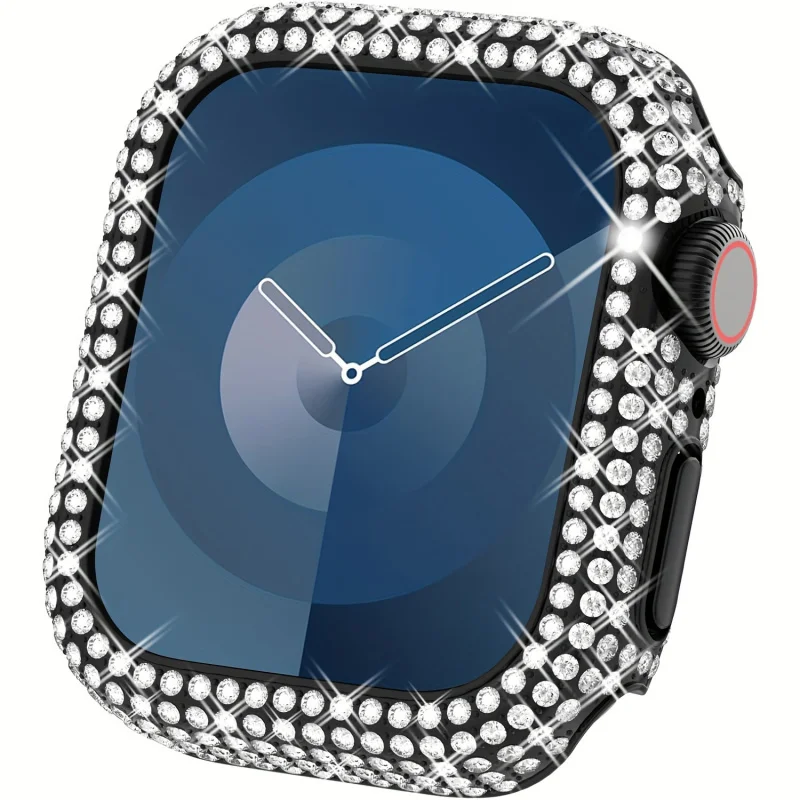 Sparkling Rhinestone For Apple Watch Case Fits 38/40/41/42/44/45/49mm For Apple Watch Ultra/SE/10/9/8/7/6/5/4/3/2/1 Smartwatch