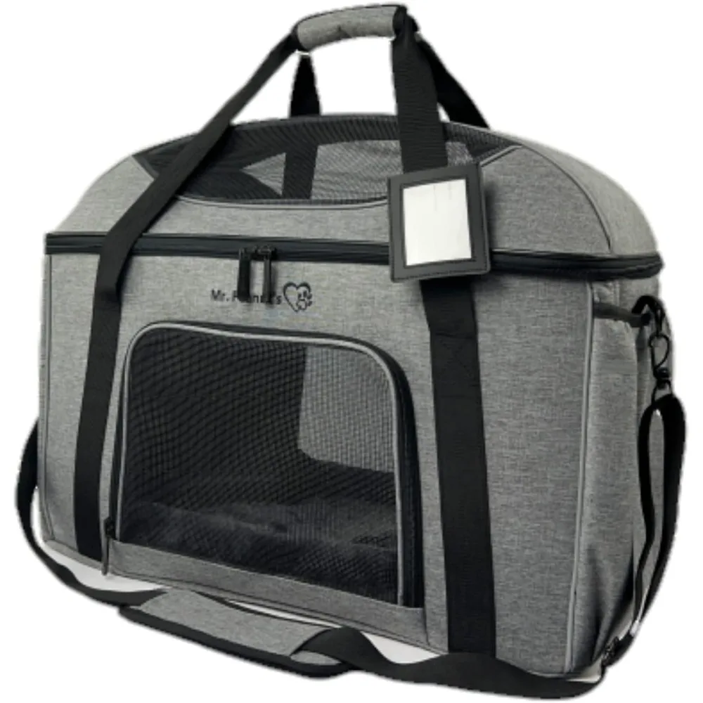 Pet Carrier (Medium) (Not for Airline Use), Two Zippered End Pockets, Dogs Carriers