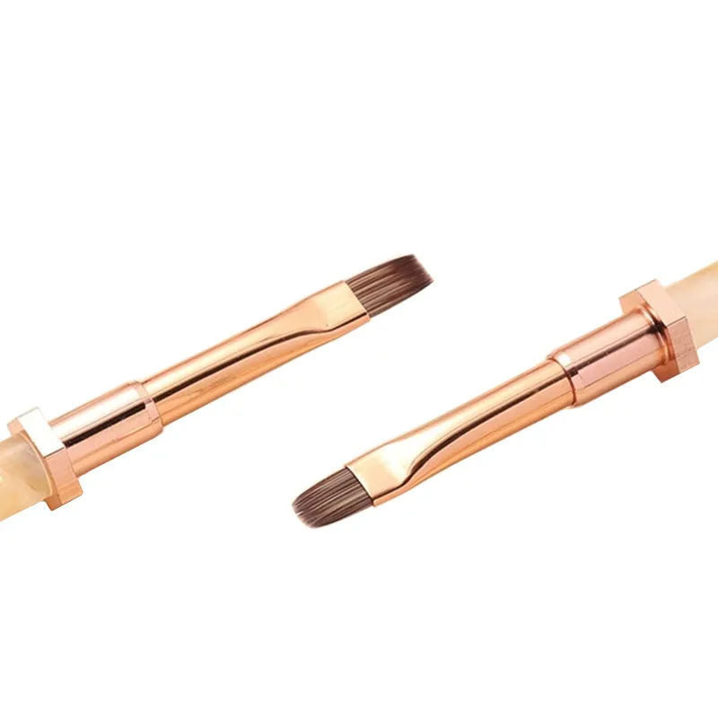 1/6PCS Pennello per unghie Pennello per capelli in nylon Pennello per nail art Triangolare Pennello per pittura per unghie Pennello per polvere di gel UV acrilico