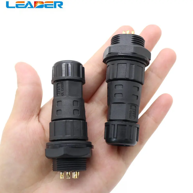 Imagem -02 - Leader Solar 100 Pcs um Lote M20 Impermeável Fio Conector Plugue Soquete Fio para Painel Masculino Campo Montagem Pinos para Pinos para Escolher