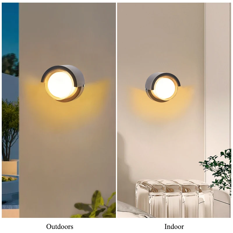 Imagem -05 - Lâmpada de Parede Led Impermeável ao ar Livre Varanda Luz Iluminação Interior Corredor do Jardim Villa Decoração Varanda Ip65 w