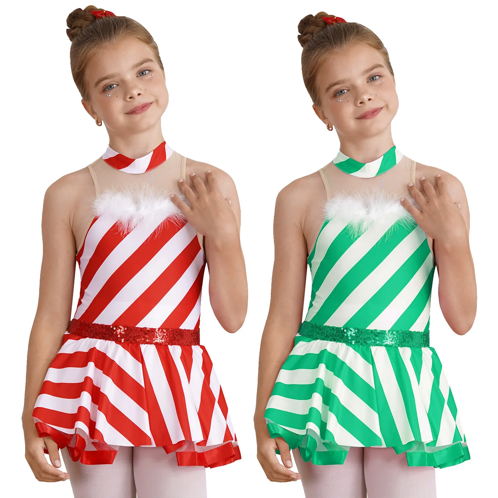 Robe Tutu Mère Noël Sucre d'Orge Fille – photo 2