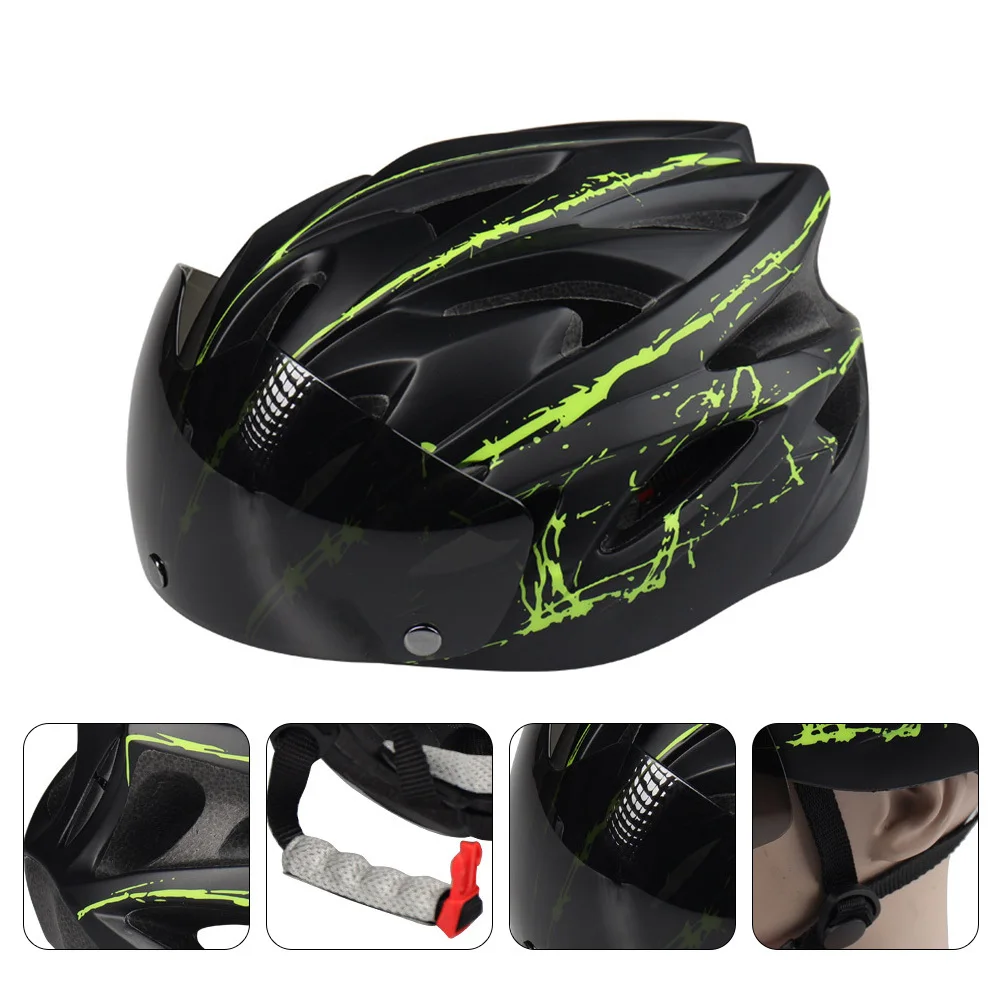 نظارات LED مناسبة لكامل الوجه لركوب الدراجات، قبعة صلبة، معدات ركوب الخيل