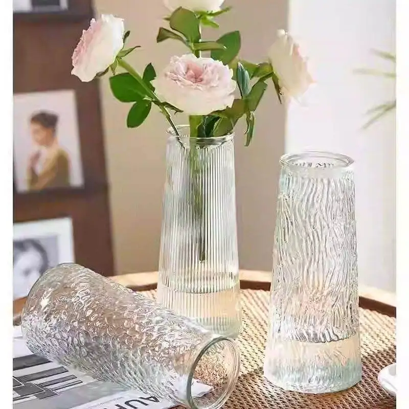 

Современная Простая Стеклянная Ваза для Цветов, Декоративная Ваза для Гостиной, Подставка для Цветов из Бамбука, Большая Ваза для Цветов, Домашний Декор