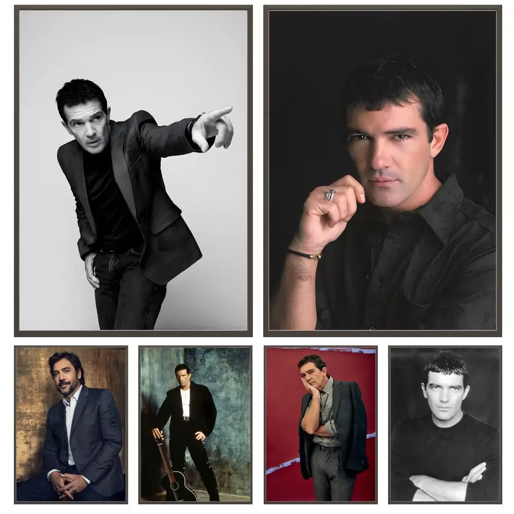 actor Antonio Banderas Poster Poster HD Waterproof Self Adhesive Wall Art Print Decor for Bedroom Living Room Gift
