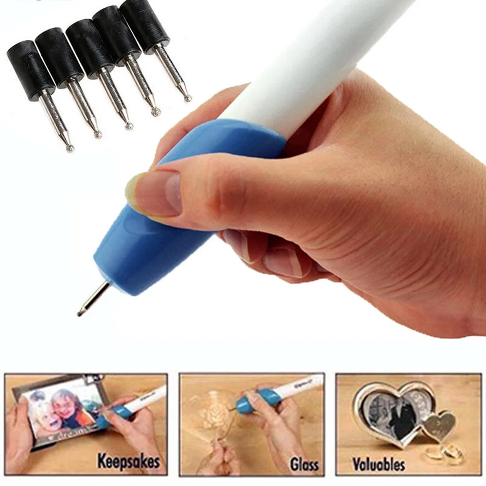 Portable Engraving Pen Electric Carving Pen Graver Tool DIY Engrave Jewellery Metal Glass Engraver Carving Tool Stationery Gift