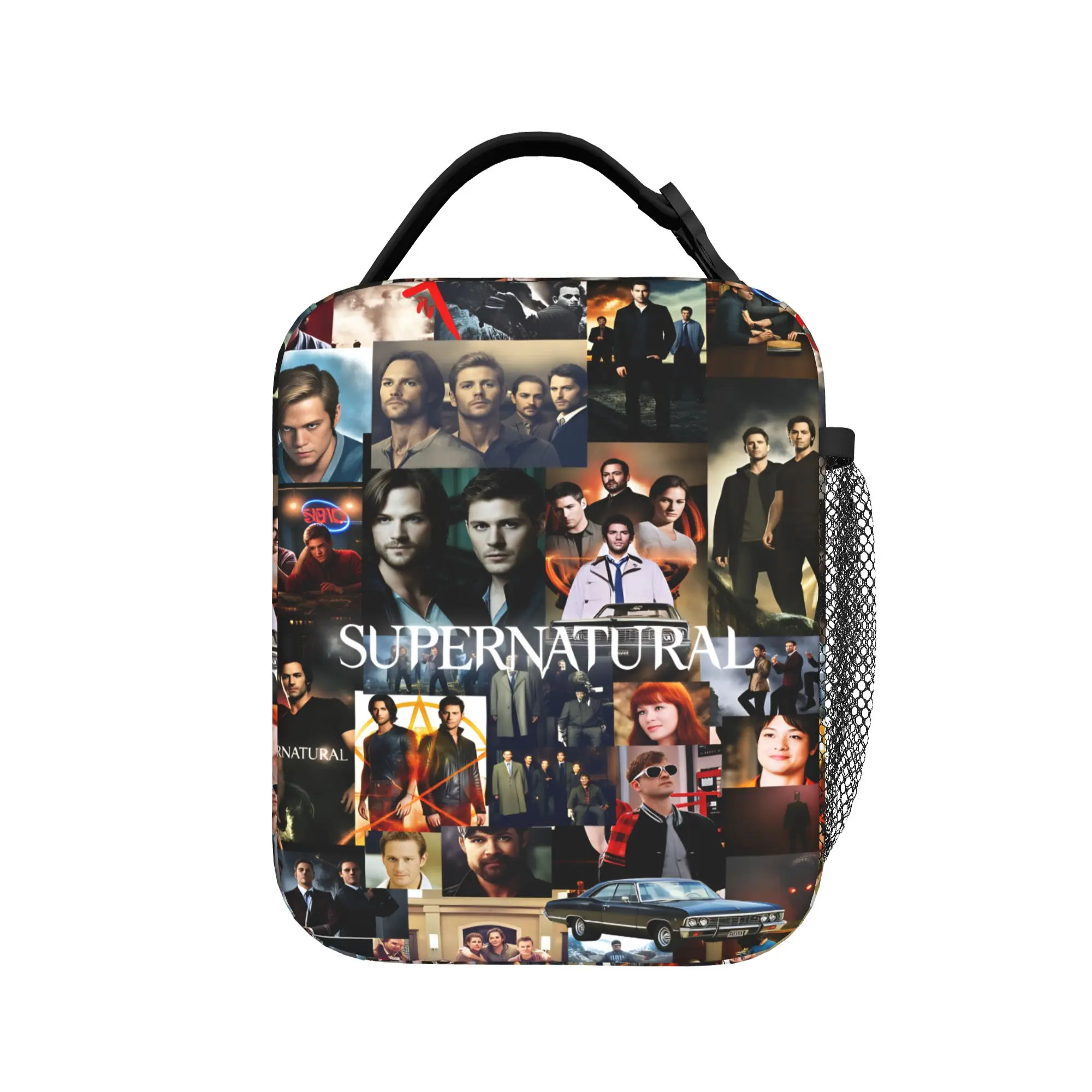 

Movie Supernatural Lunch Bag Portable Lunch Box Child Outdoor Picnic Designer Cooler Bag Casual Oxford Tote Food Bags