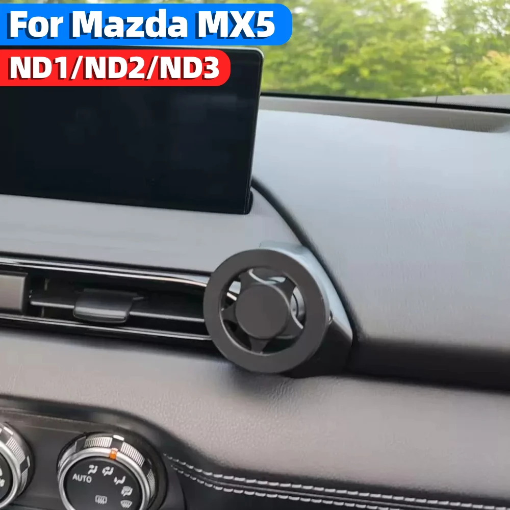 Suporte Magnético para Telefone com Saída de Ar para Mazda MX5 ND1/ND2/ND3, Base de Montagem ABS, Acessórios de Interior para Carro