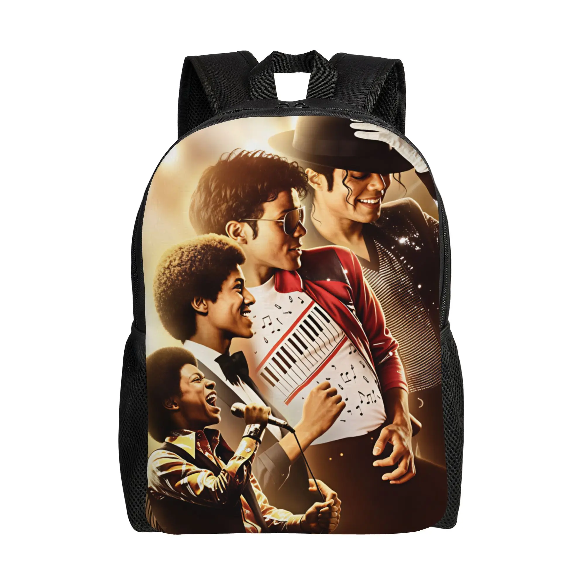 M-Michael Jacksons Backpack Female  Lightweight Backpacks Polyester Stylish High School Bags Workout Design Rucksack