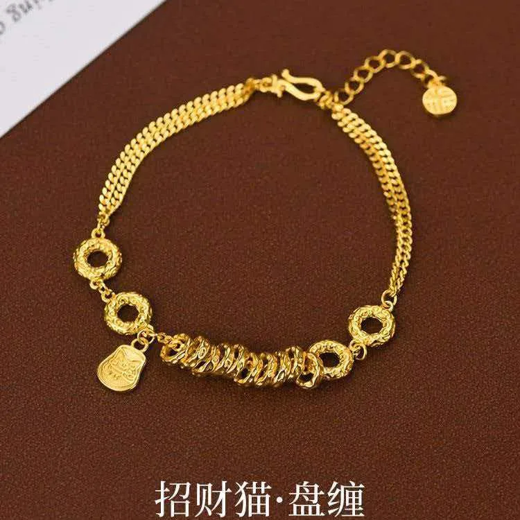 

Weilth & Fortune Donut Lucky Cat Bracelet For Women 24K Gold AU999 | Lucky cat guards wealth, continuous good luck