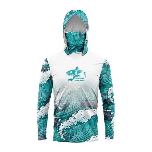 Imagen 1 del producto Gcbig Ropa de pesca para hombre Pesca en el mar Peso ligero Sudadera con capucha de manga larga Sudaderas con capucha de protección Mascarilla Ropa de caza Sudadera con capucha Upf50