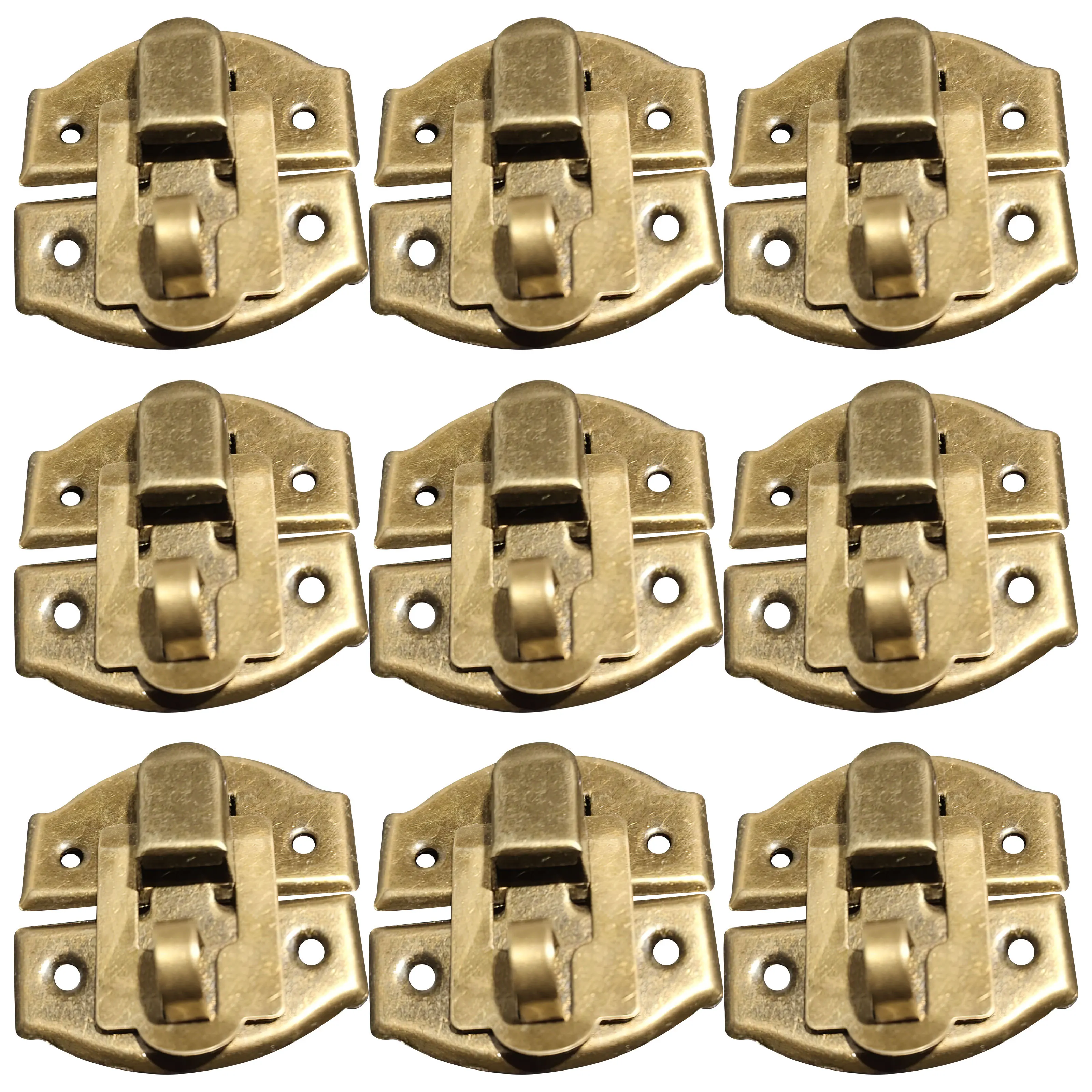 20 قطعة مزلاج خشبي الحديد الزخرفية غلق بمشبك للهدايا مجوهرات قفل صندوق خشبي المزالج غلق بمشبك الرجعية مشبك الأجهزة تركيبات المشبك