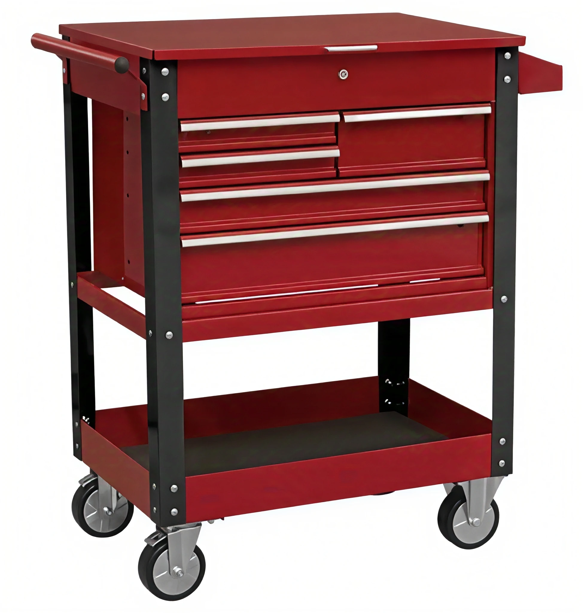 Heavy Duty Steel Workshop Mobile Tool & Parts Storage Usage Trolley