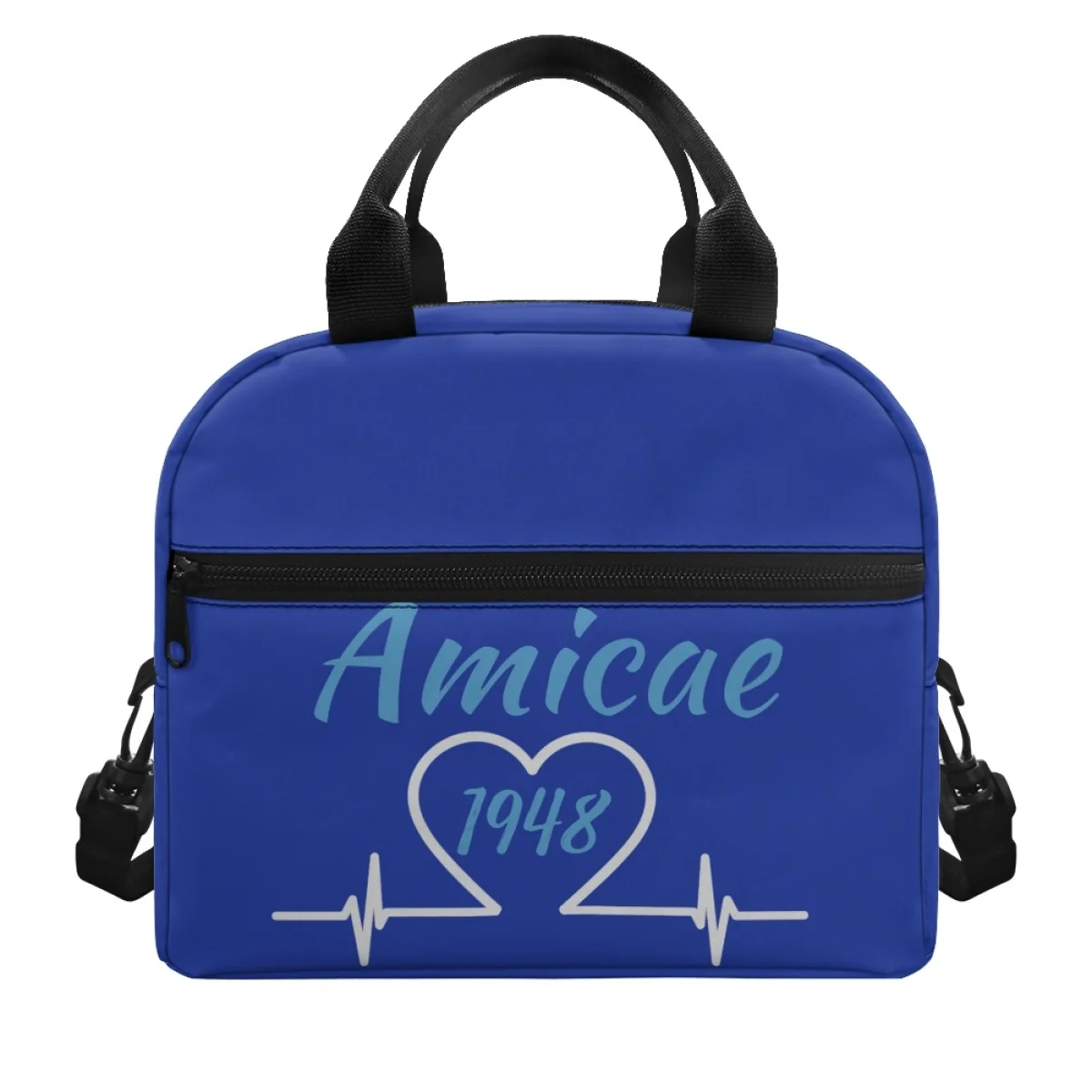 FORUDESIGNS Simple Lunch Bag for Kids Zeta Amicae Heart Rate Creative Lunchbox School Child Lightweight Convenient Thermal Cool