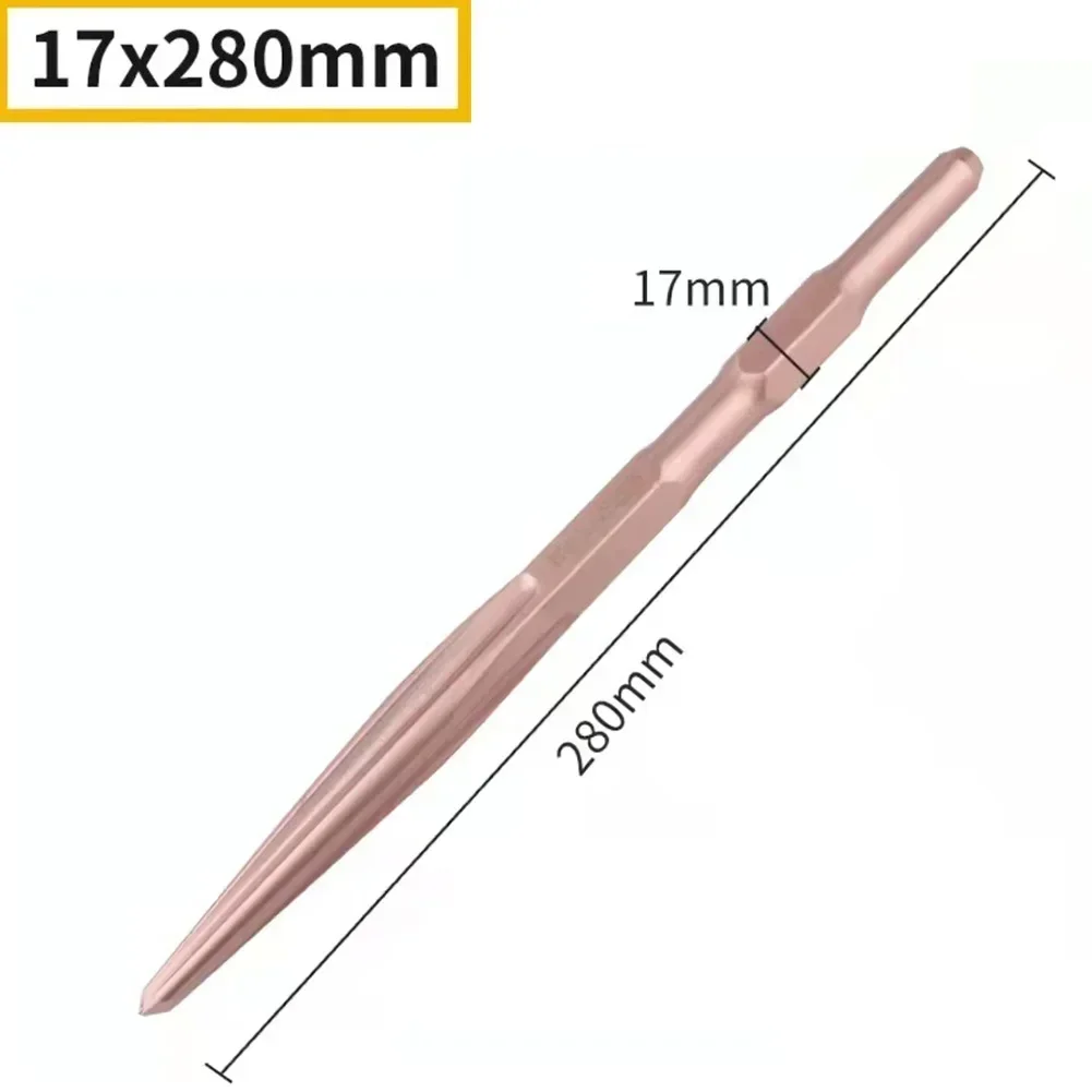 Flat Chisels Point Drill Bit Hex Shank Electric Hammer Chisel 280/400mm For Woodworking Concrete Wall Rock