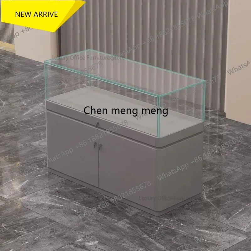 

G153 Italian Minimalist Jewelry Glass Display Cabinet Modern Design Museum Showcase Commercial Furniture
