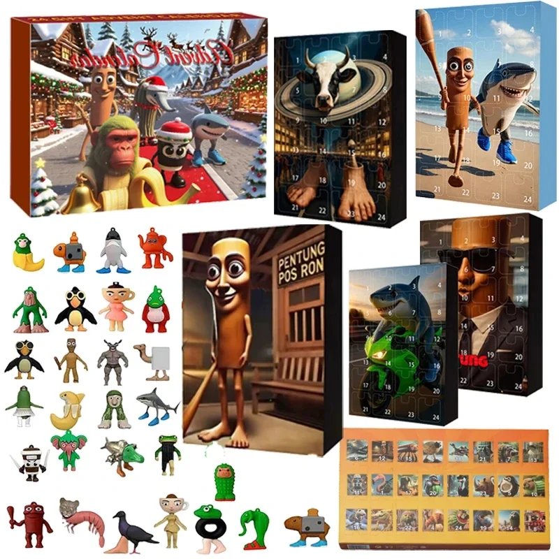 

Italian Brainrot Advent Calendar Gift Blind Box Christmas Decoration Tung Tung Sahur Tralalero Navidad kids Countdown Calendar