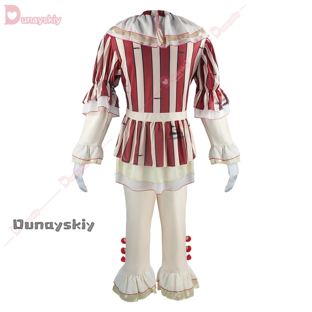 ภาพยนตร์ Joker คอสเพลย์เครื่องแต่งกาย Stephen King Chapter สยองขวัญ Clown เสื้อกางเกงชุดของขวัญวันเกิด * ฮาโลวีน Christmas Party Dress Up