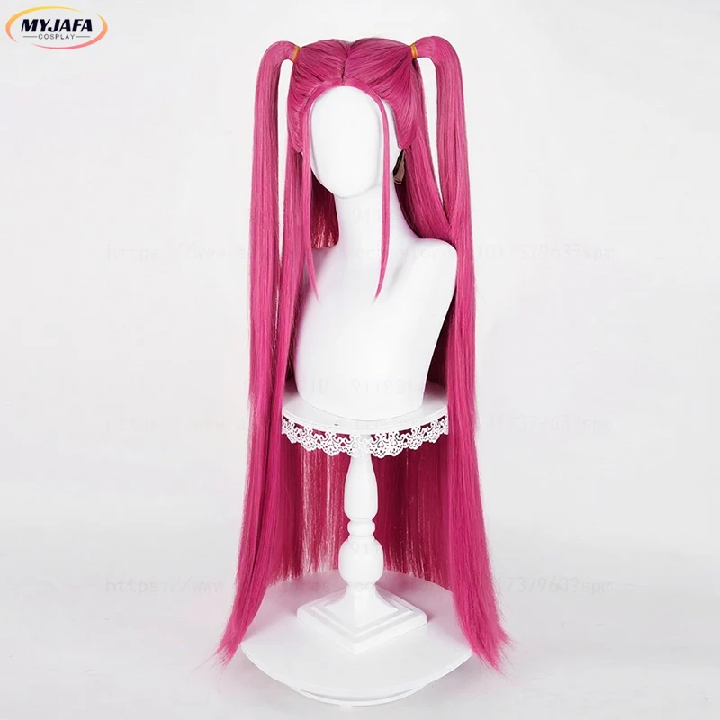 

Высокое качество Мира Косплей Парик Длинные Розово-Красные Термостойкие Синтетические Волосы Аниме Фильм Парики + Кепка Для Парика