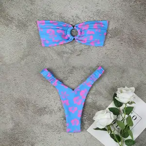 نسائي تمرين دفع برازيلي بيكيني مجموعة ثونغ مايكرو ثونغ ملابس السباحة نسائي ملابس البحر مثير ثونغ مطبوعة ملابس البحر ملابس السباحة ملابس البحر 2024 أعلى 5 مبيعات للبيكيني المشاغب - رقم 3
