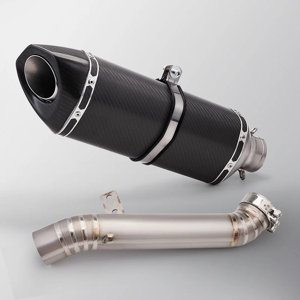

Motorcycle Exhaust System For Aprilia RSV4 60mm inlet diameter middle link exhaust pipe Titanium alloy muffler
