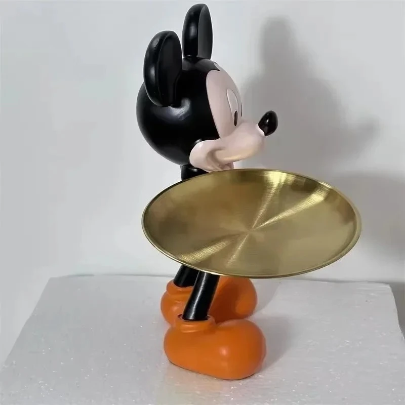 

28cm Classics Mickey Mouse Key Storage Tray Action Figure Resin Statue Collection Model Ornaments Home Decoration Toy Kid Gift