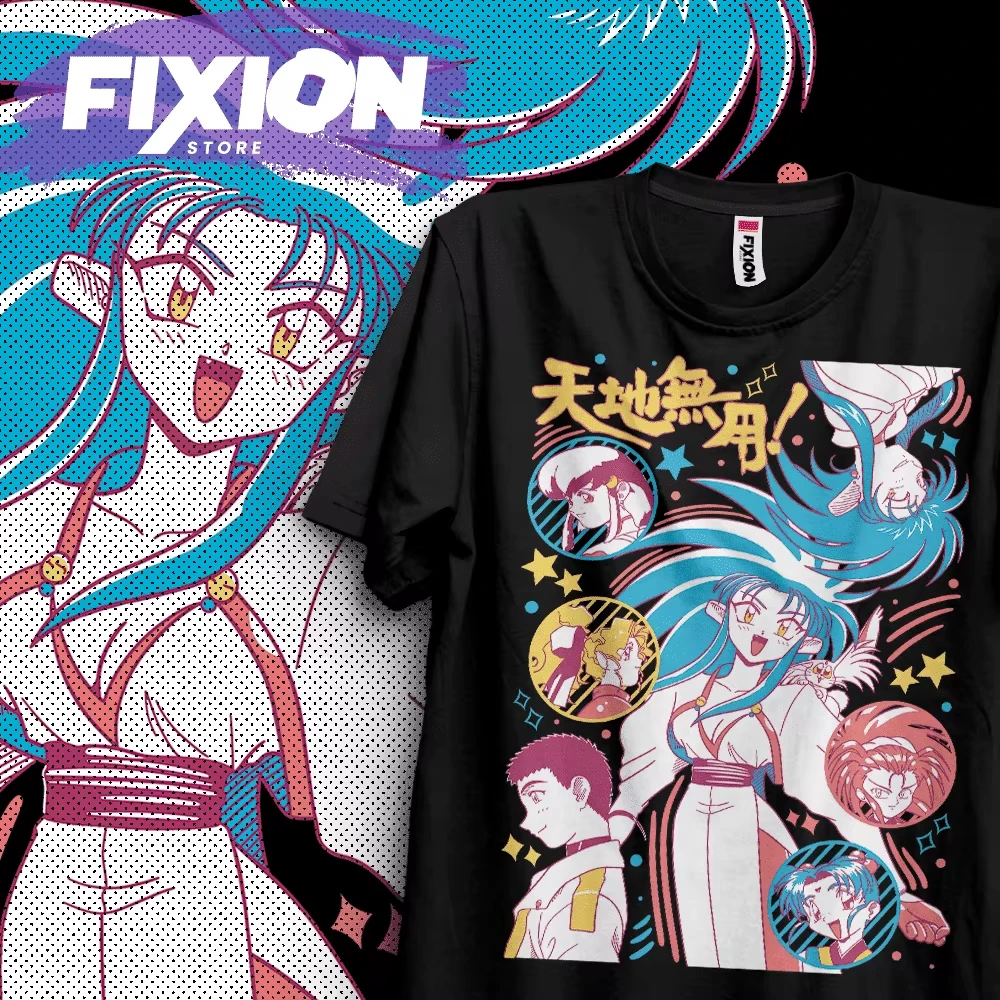 Tenchi Muyo New Model personality Clothes Oversized Unisex T-shirt Fashion Hip Hop Street Trendy Cotton hot product Couples soft