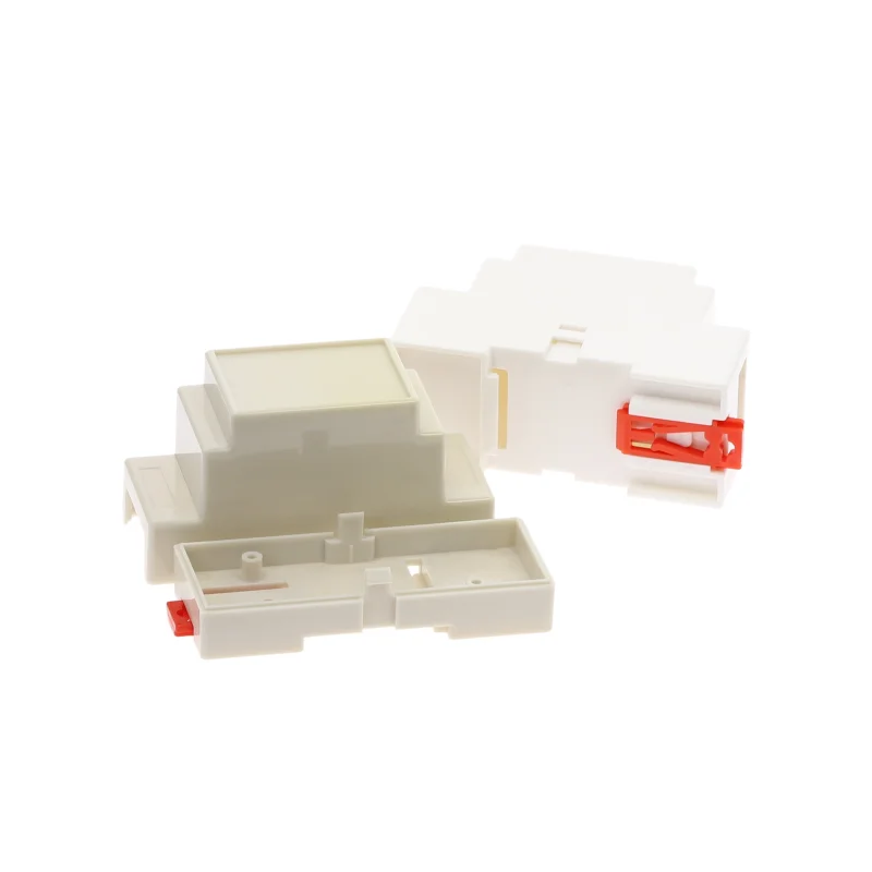 1PCS 35-Rail Mounting Instrument Housing 88x37x59mm DIN Rail PLC Junction Box Plastic Electronics Shell Project Case 4-01