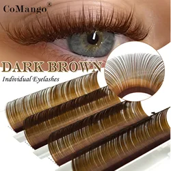 CoMango Dark Brown Individual Eyelash Extension Mix 8-15 eyelashes Natural Korean Eyelashes Makeup Volume Fans Mink Comic Eye