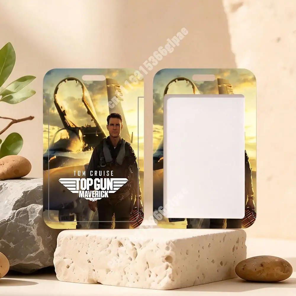 T-Top Gun T-Tom C-Cruise M-Maverick Plastic Card Holder Worker ID Card Clear Transparent Employee Visitor Pass