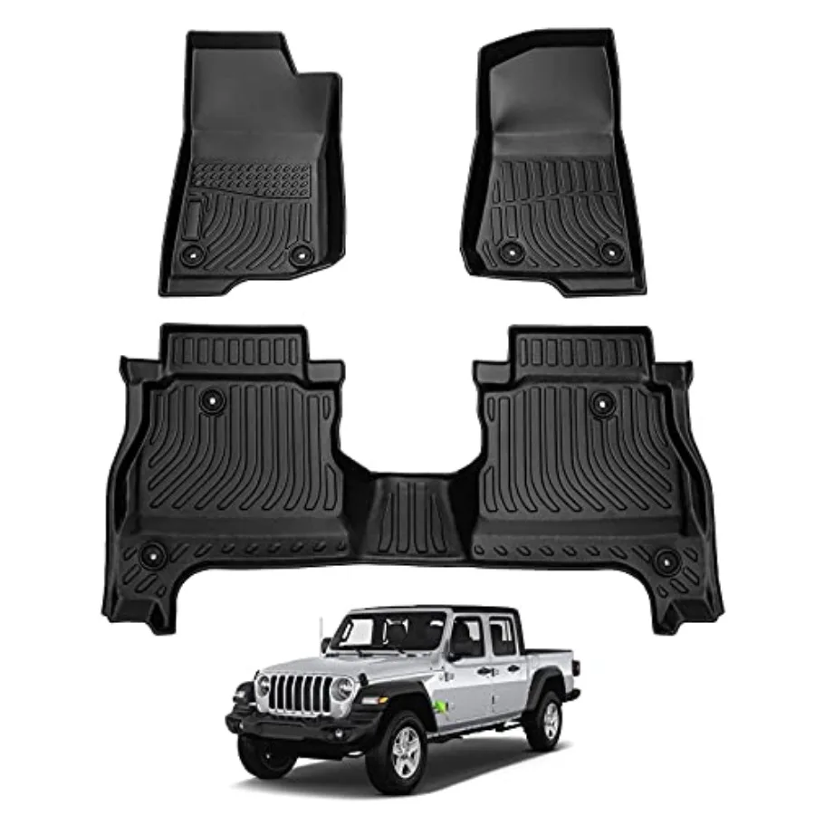 

Vehicle Specific Fit Floor Mats for Jeep Gladiator JT 2020-2026 4-Door, All Weather Floor Liners for Gladiator Accessories, Hea