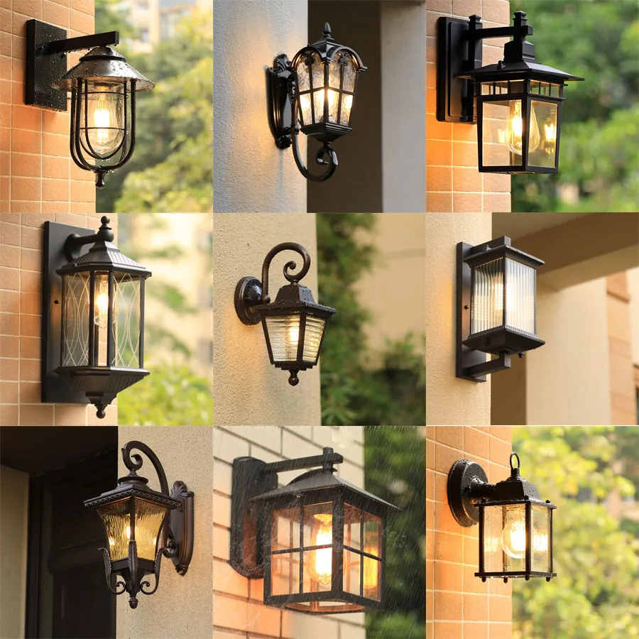 

Nice Outdoor Waterproof Wall Lamp Modern Villa Corridor Garden Lamp Exterior Wall Garden Walkway Simple Balcony Gate Terrace La