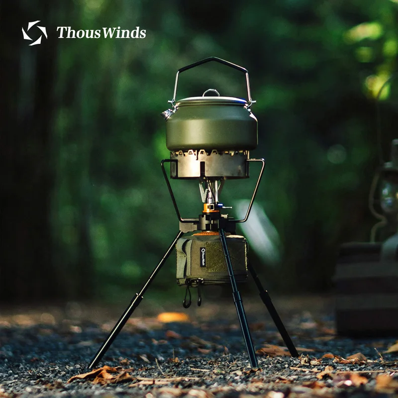 Thous Winds Camping Gas Tank Stove Base Holder, Gas Tank Stabilizer Shelf Stand, Gas Canister Tilting Prevention Tripod Stand