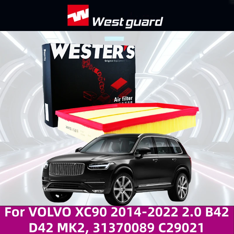 

For VOLVO XC90 2014-2022 2.0 B42 D42 MK2, WESTGUARD MA9527 Air Filter High Performance Car Accessories 31370089 C29021