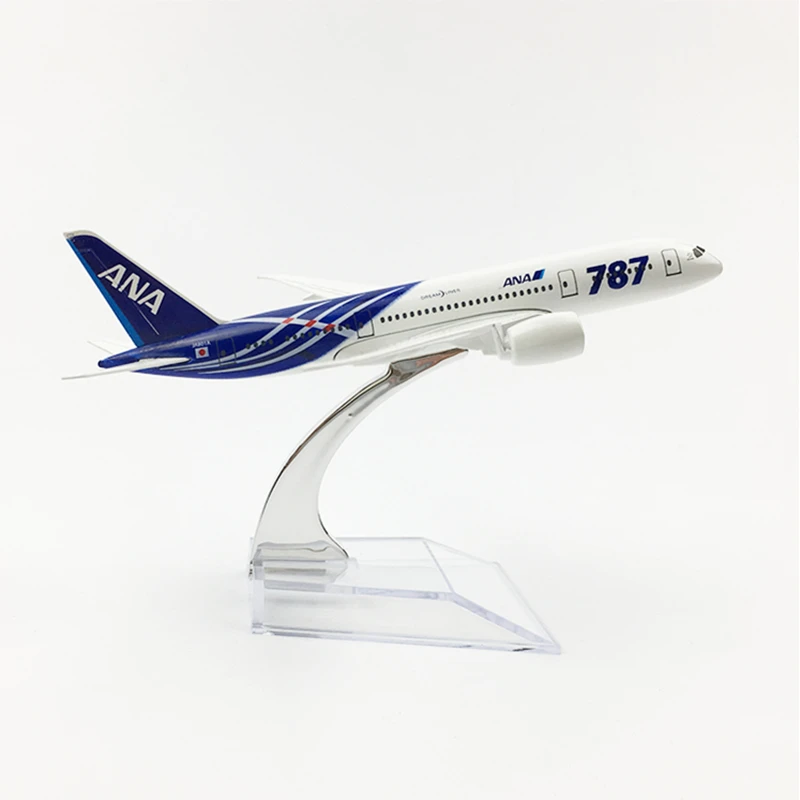 16CM Airplane Model Japan ANA Airlines Boeing B787 Airlines Aircraft Diecast Metal Plane Model Toy Gift Collectible