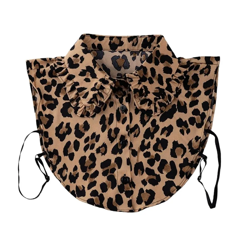 

Съемный воротник-стойка с рюшами, имитация рубашки, блузка с рождественским клетчатым узором, воротник-стойка с пуговицами