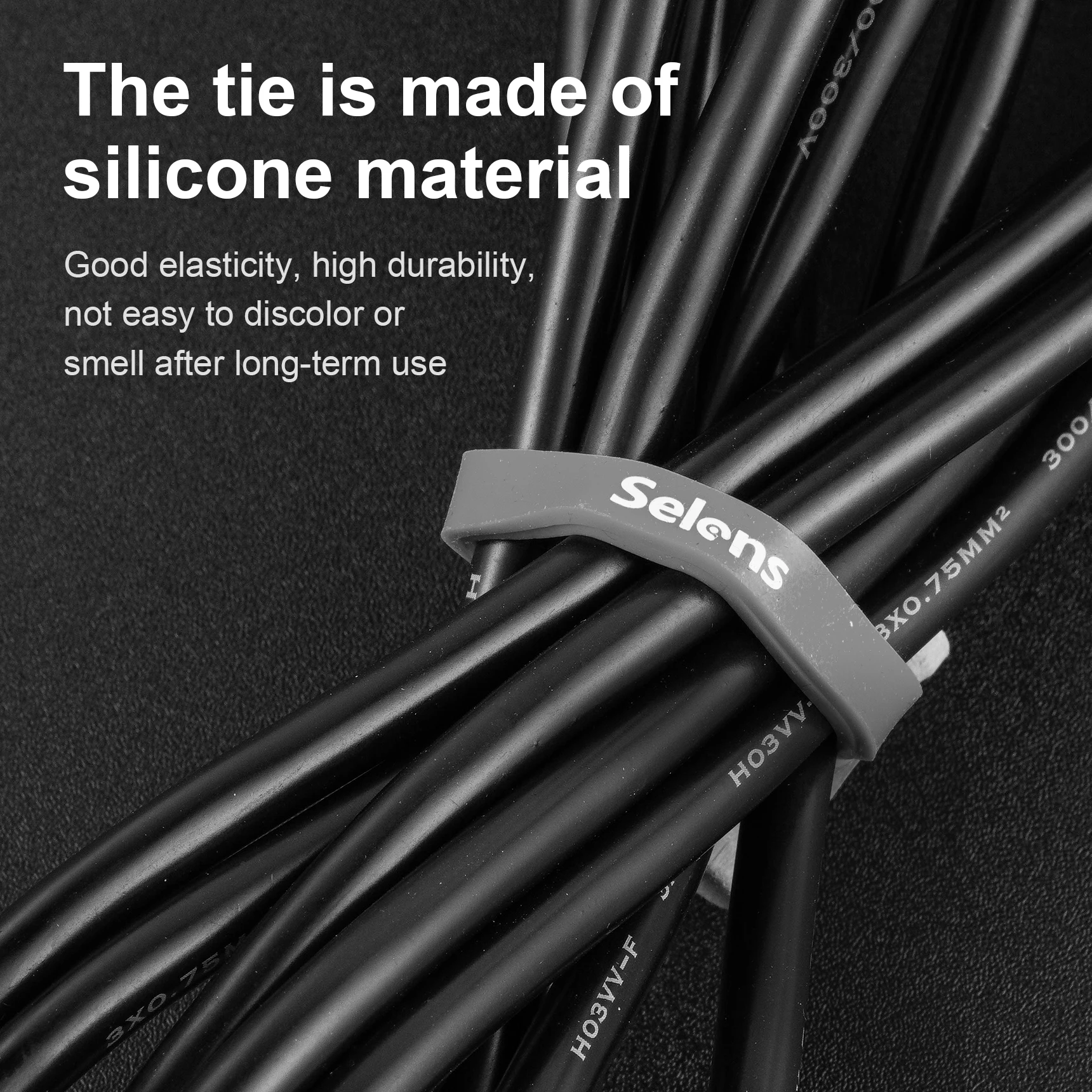 Zestaw 8 wielofunkcyjne silikonowe opaski kabel wielokrotnego użytku 14cm wielofunkcyjne elastyczne opaski kablowe Selens 1 zestaw akcesoria