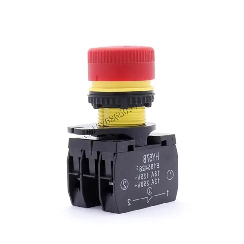 

11UA Electrical Control HY57B Stop Switches Adaptable Industrial Pushbutton Switches Replacement Emergencies Stop Switches