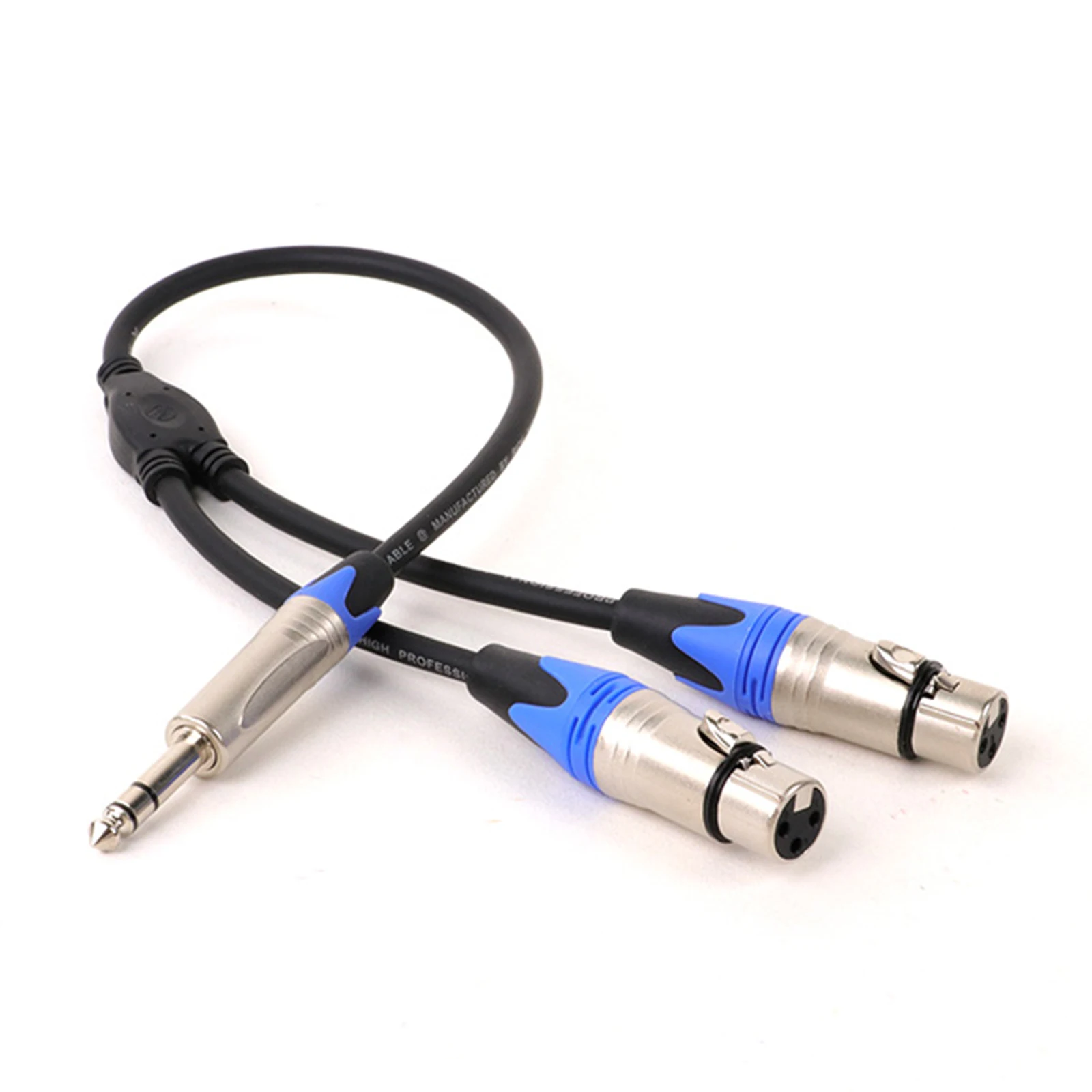 1PC 6.35MM Stereo to Dual XLR Y-Splitter Cable 1/4 Inch TRS Jack to 2 XLR Male/Female OFC Shielded Cable for Guitar Amplifier