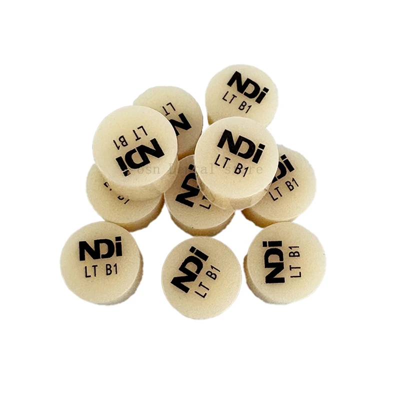 NDI 10Pcs Dental Press Ingots Lithium Disilicate Emax Glass Ceramic HT/LT/MT for Ultra-thin Veneer Dentist Lab Materials