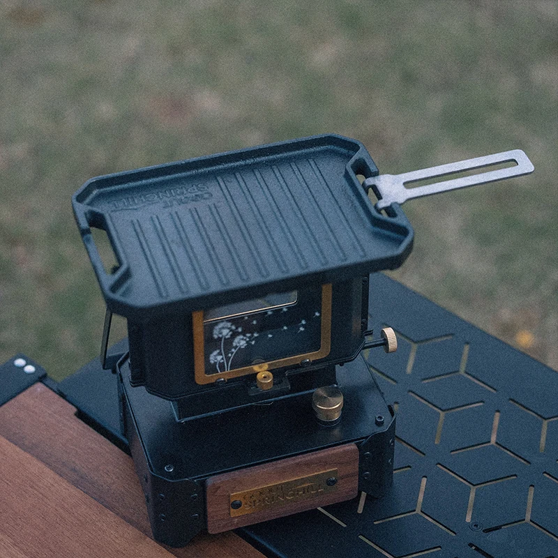 COOUT SPRINGHILL Outdoor Mini Grill Pan Lightweight Camping Portable Spider Oven Grill Pan with Scald Resistant Handles view 5