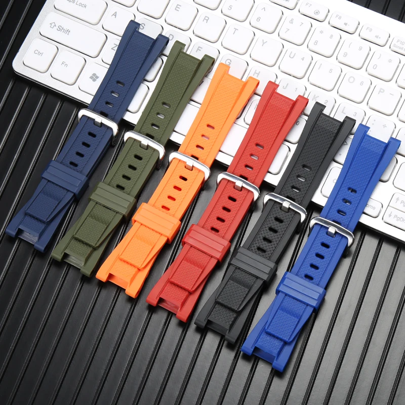 Rubber Strap Suitable for Casio G-Shock GST-B100 W300 210 400G S130 S330 Men\'s Resin Watch Band Waterproof Watch Accessories