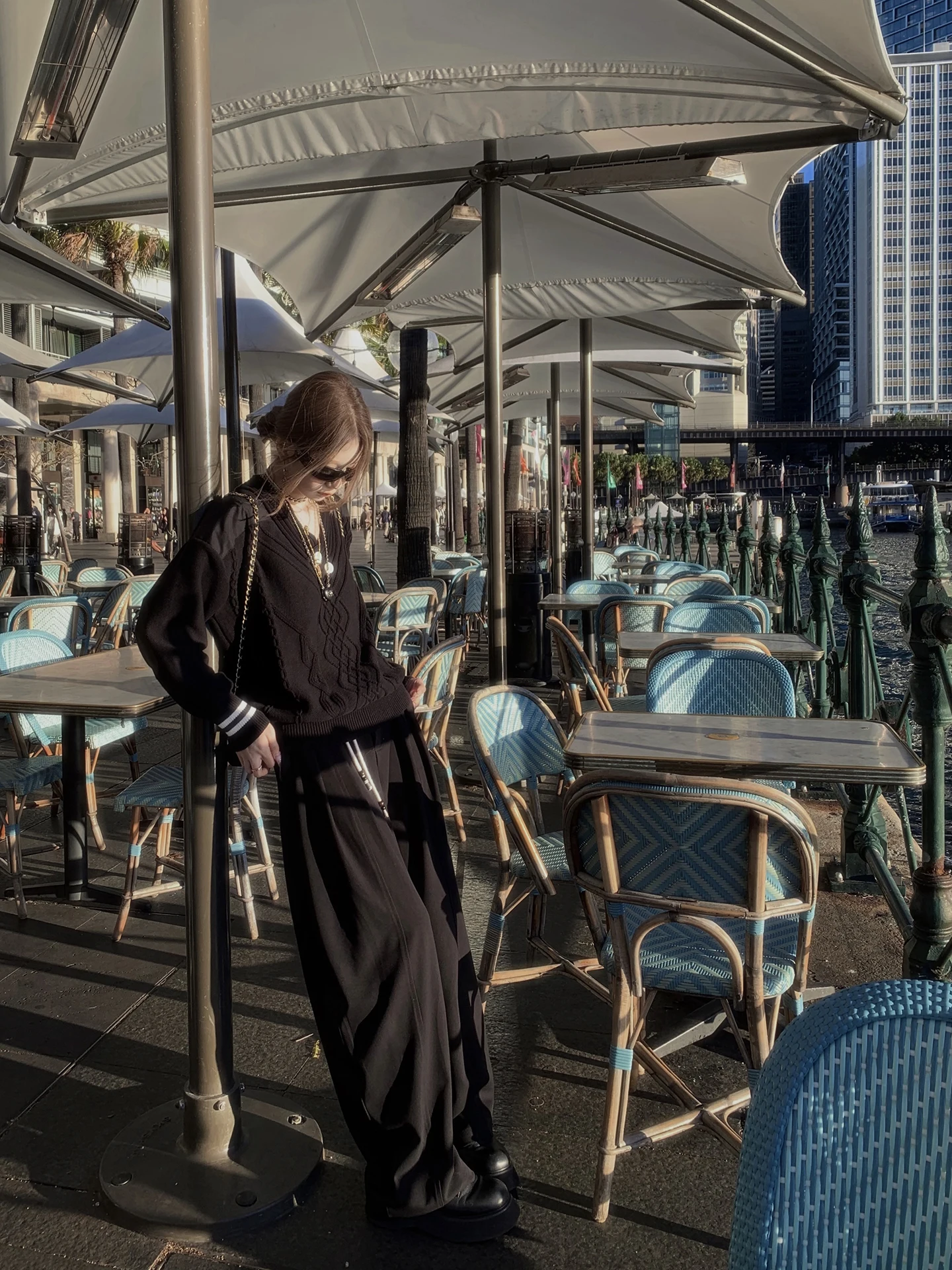 

Tongiiuu Laidba Stroll Loose Straight Leg Dstring Suit Pants Women Slim Wide Leg Floor Length Casual Long Trousers