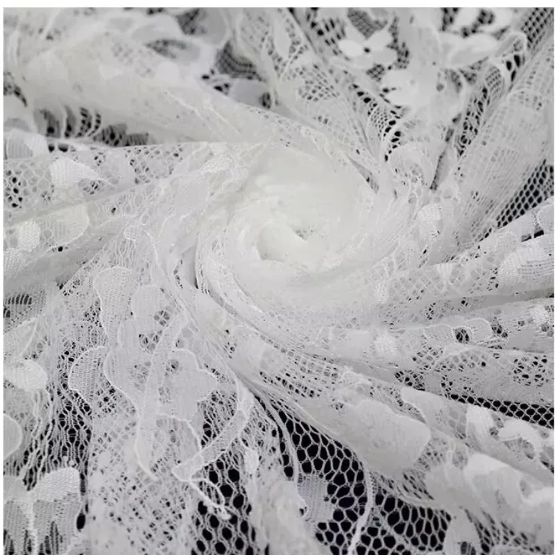 

150CM Wide, New Fashionable Non Elastic Nylon Eyelash Lace Decal, Dress, Wedding Tablecloth, Background Decoration Accessories