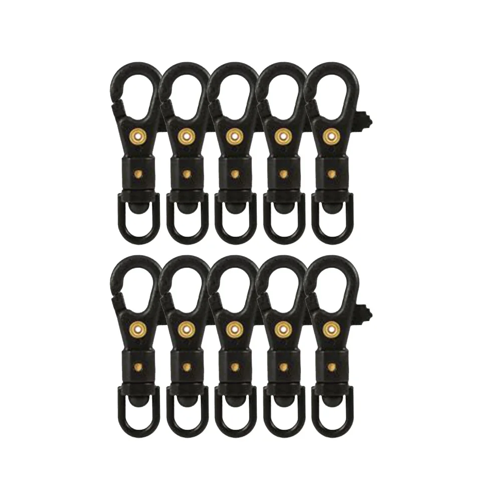 Clips Carabiner Black Buckle For Diameter 7 Mm Rope Key Chain 2.5g 360 Rotation 5/10pcs Accessories Mini Portable Replacement