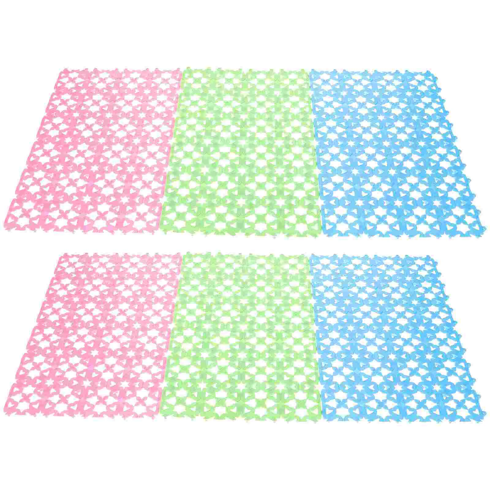 6pcs Pet Pads Bunny Mats Cage Hamster Foot Mats Floor Small Animals Accessories Holes Design Clean Environment